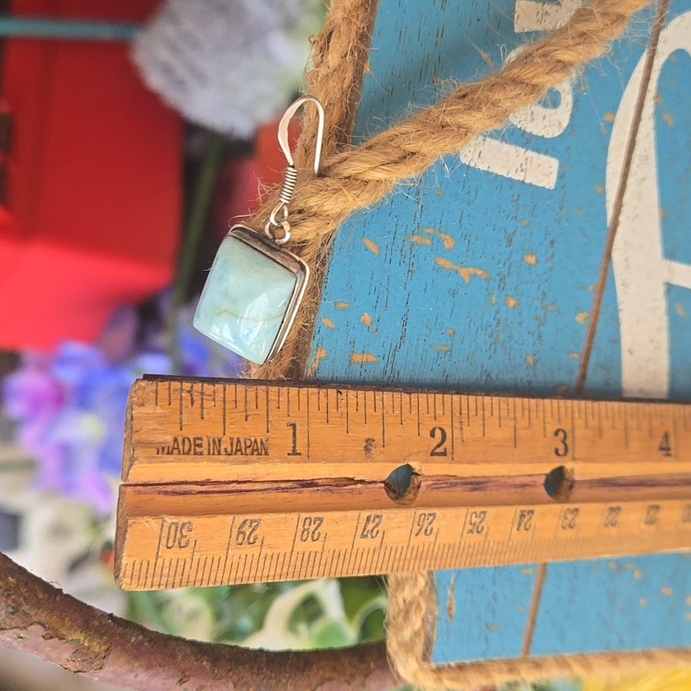 Sterling Silver Fishhook Style Rectangular Earrin… - image 5